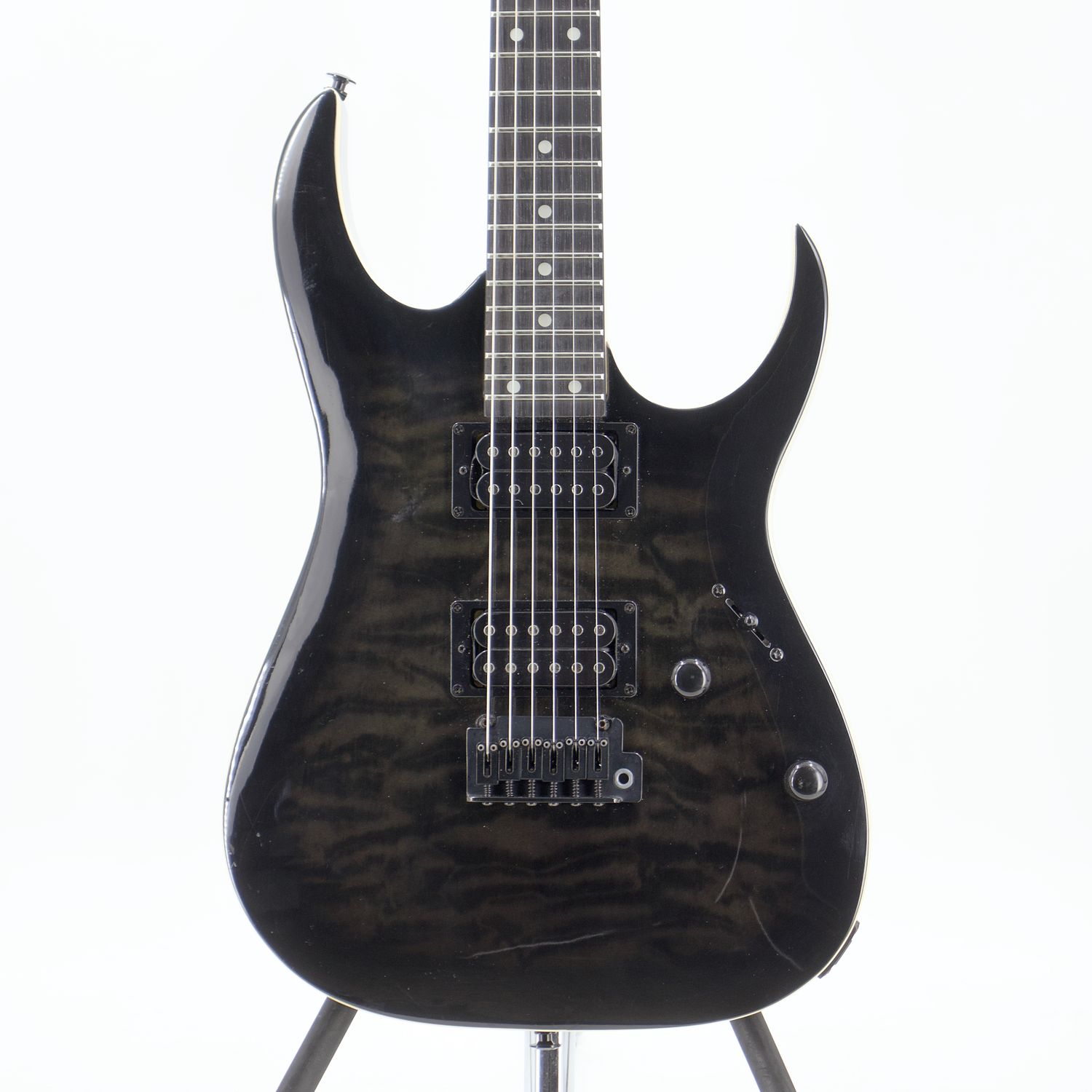Used Ibanez GRGA120QA Transparent Black Sunburst Electric Guitar - Very Good