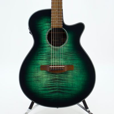 Used Ibanez AEG70 Emerald Burst High-Gloss Acoustic-Electric Guitar - Very Good