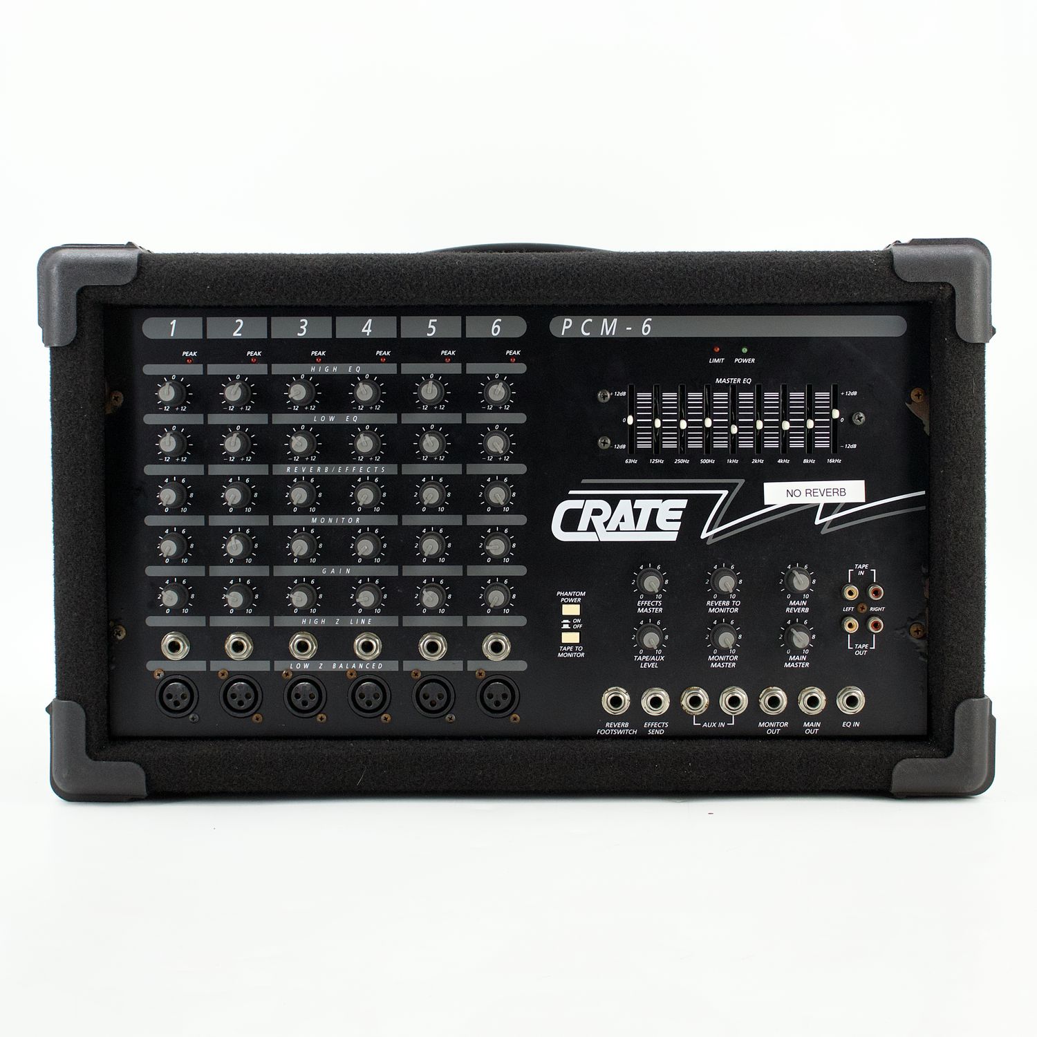 Used AS/IS Crate PCM-6 Black Powered Mixer