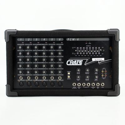 Used AS/IS Crate PCM-6 Black Powered Mixer
