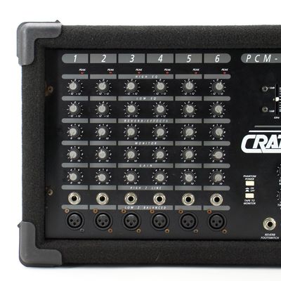 Used AS/IS Crate PCM-6 Black Powered Mixer