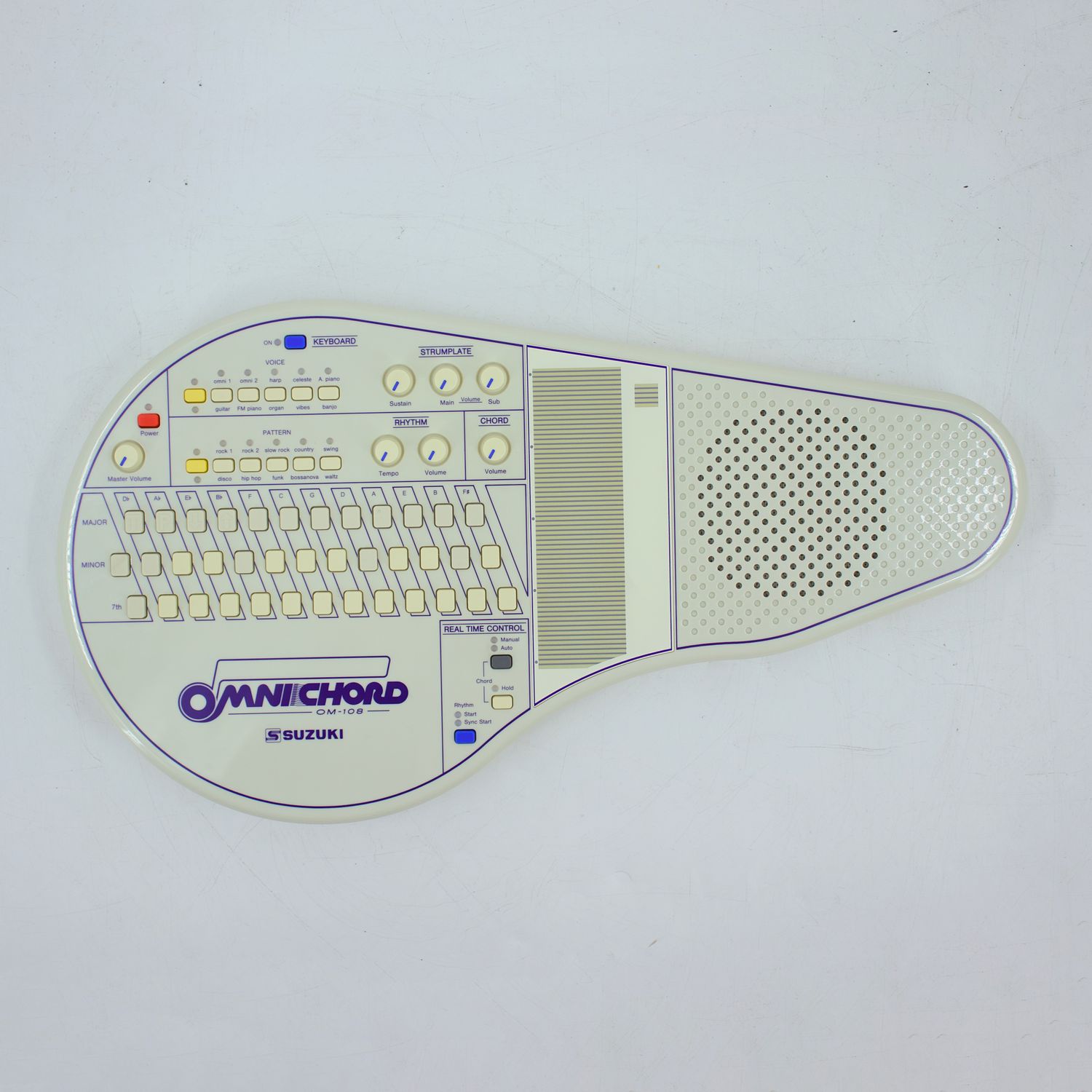 Used Suzuki Omnichord OM-108 Cream Electronic Instrument - Very Good Condition