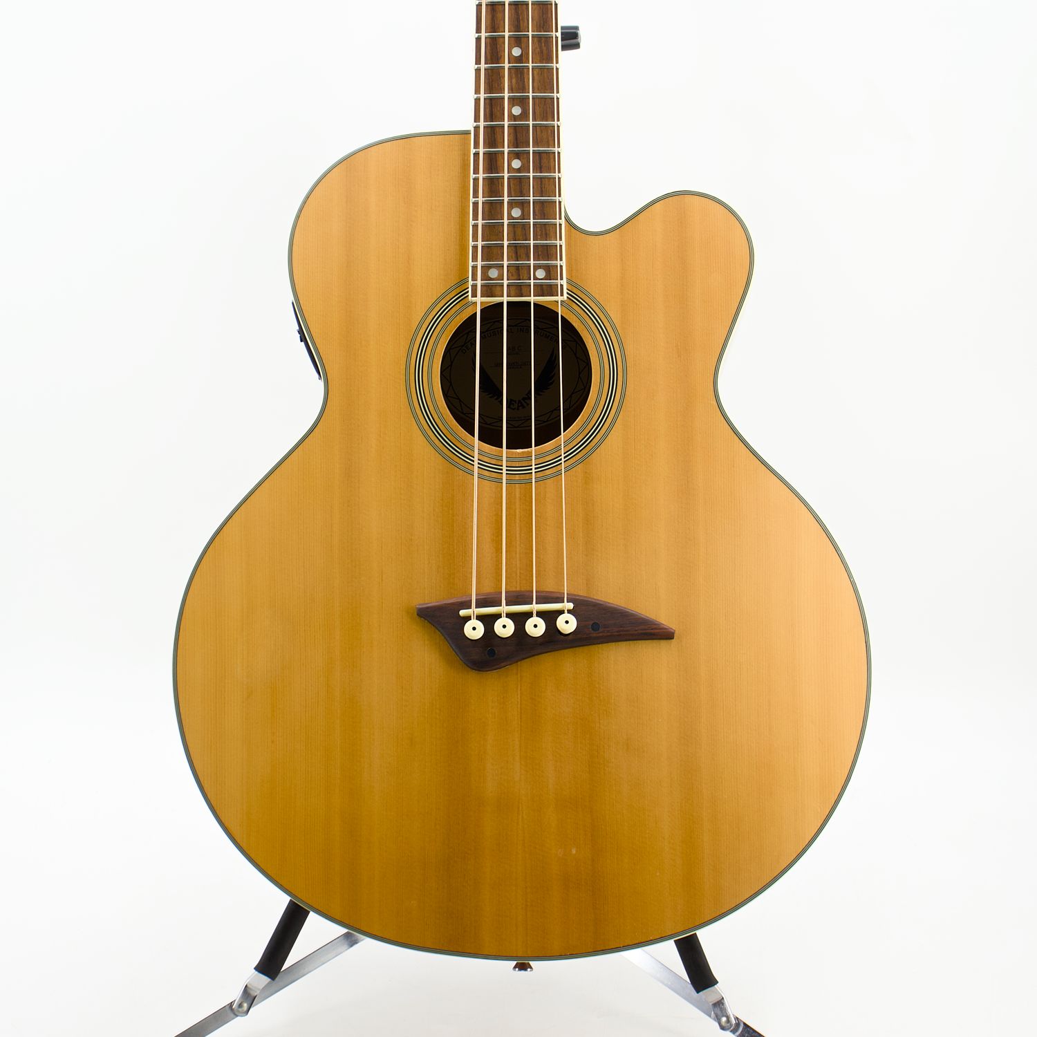 Used Dean EABC Natural Cutaway Acoustic-Electric Bass Guitar - Good Condition
