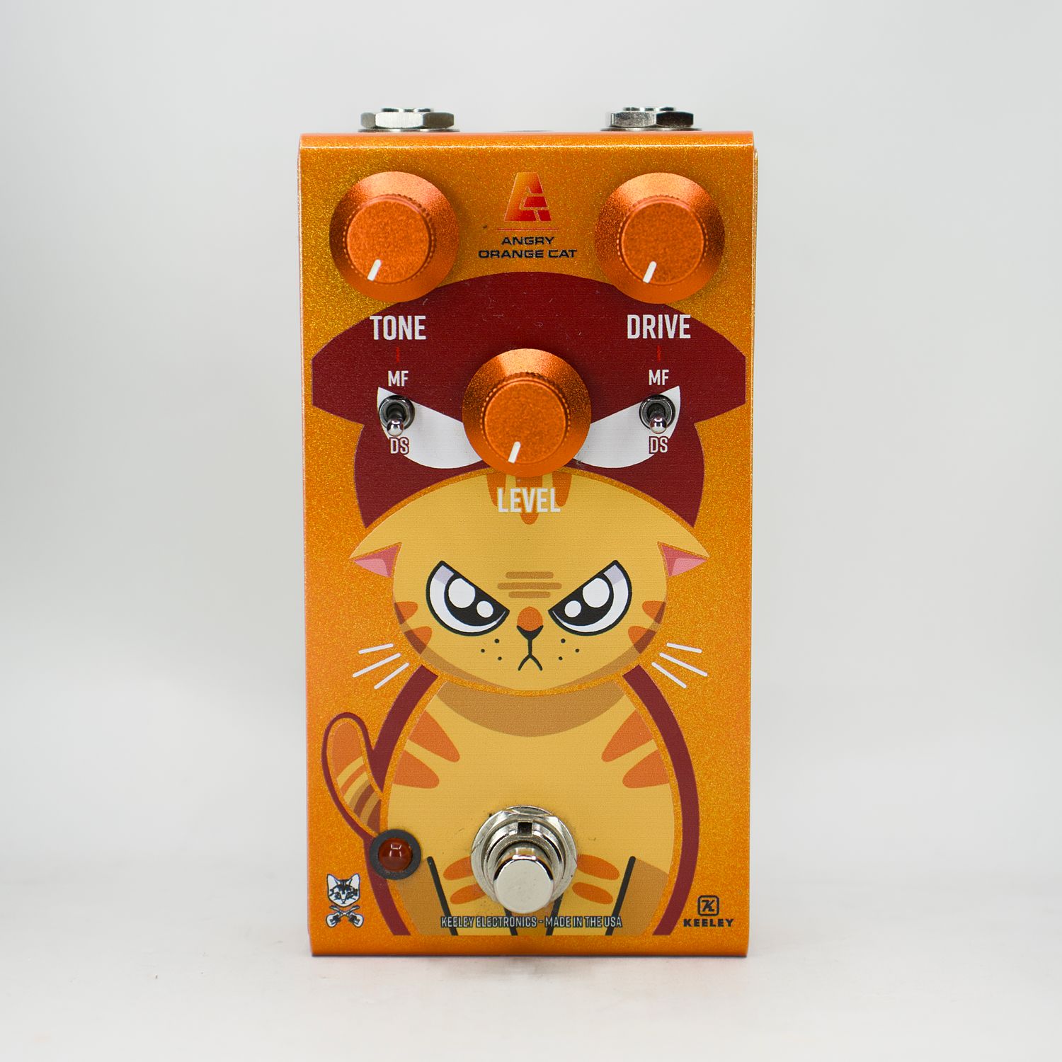 Used Keeley Angry Orange Cat Orange Distortion/Fuzz Pedal Very Good Condition
