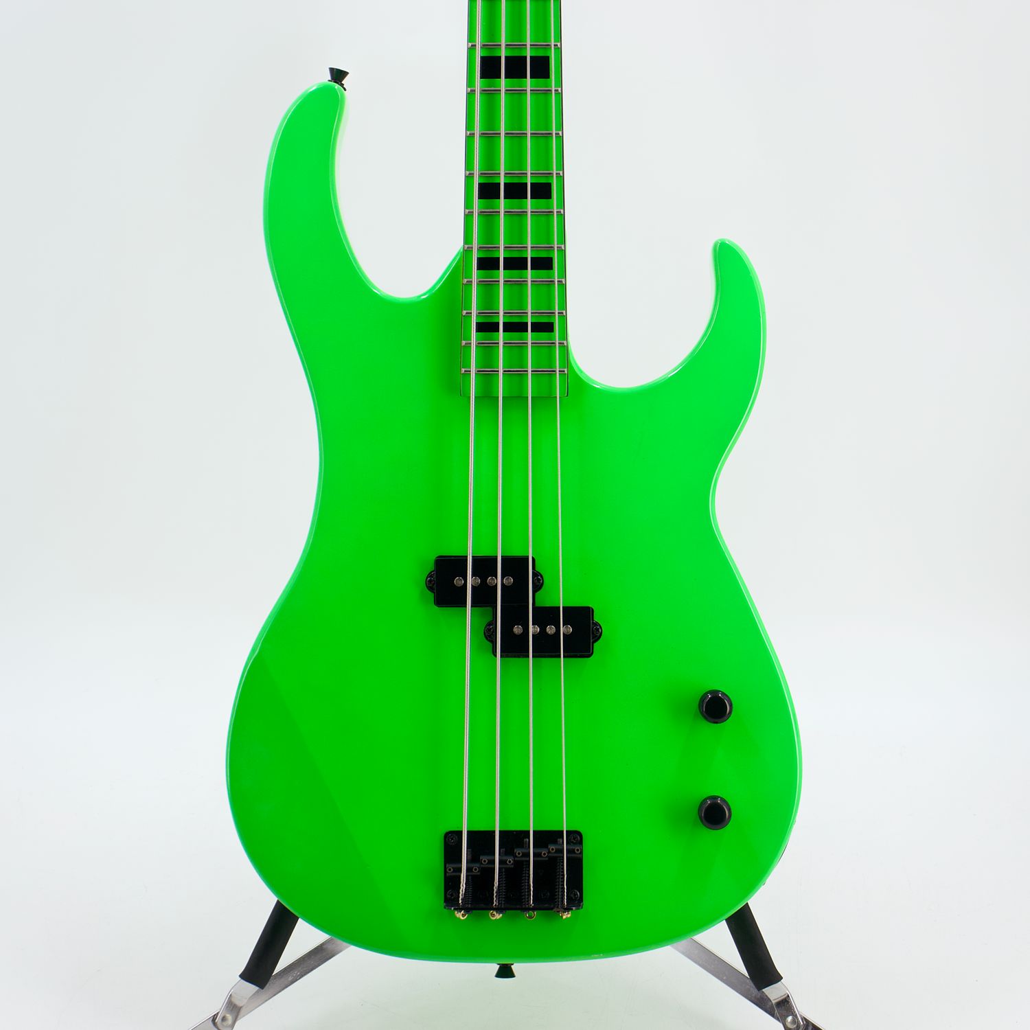 Used Dean Custom Zone Nuclear Green Electric Bass Guitar