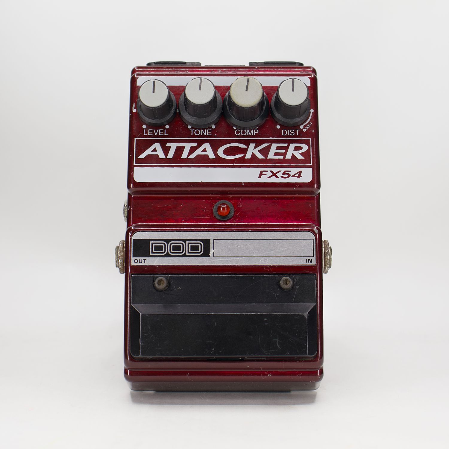 Used DOD FX54 Attacker Red Distortion/Compressor Guitar Effects Pedal