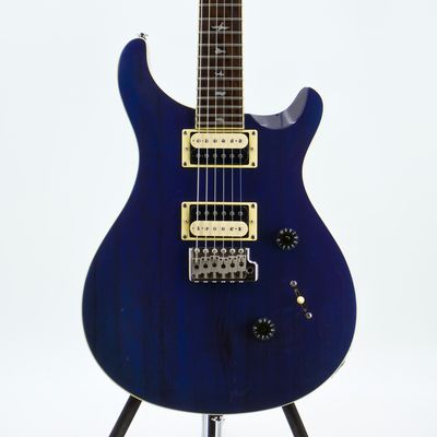 Used PRS SE Standard 24 Translucent Blue Electric Guitar w/ Bird Inlays &amp; Coil-Split