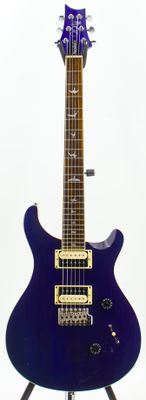 Used PRS SE Standard 24 Translucent Blue Electric Guitar w/ Bird Inlays &amp; Coil-Split