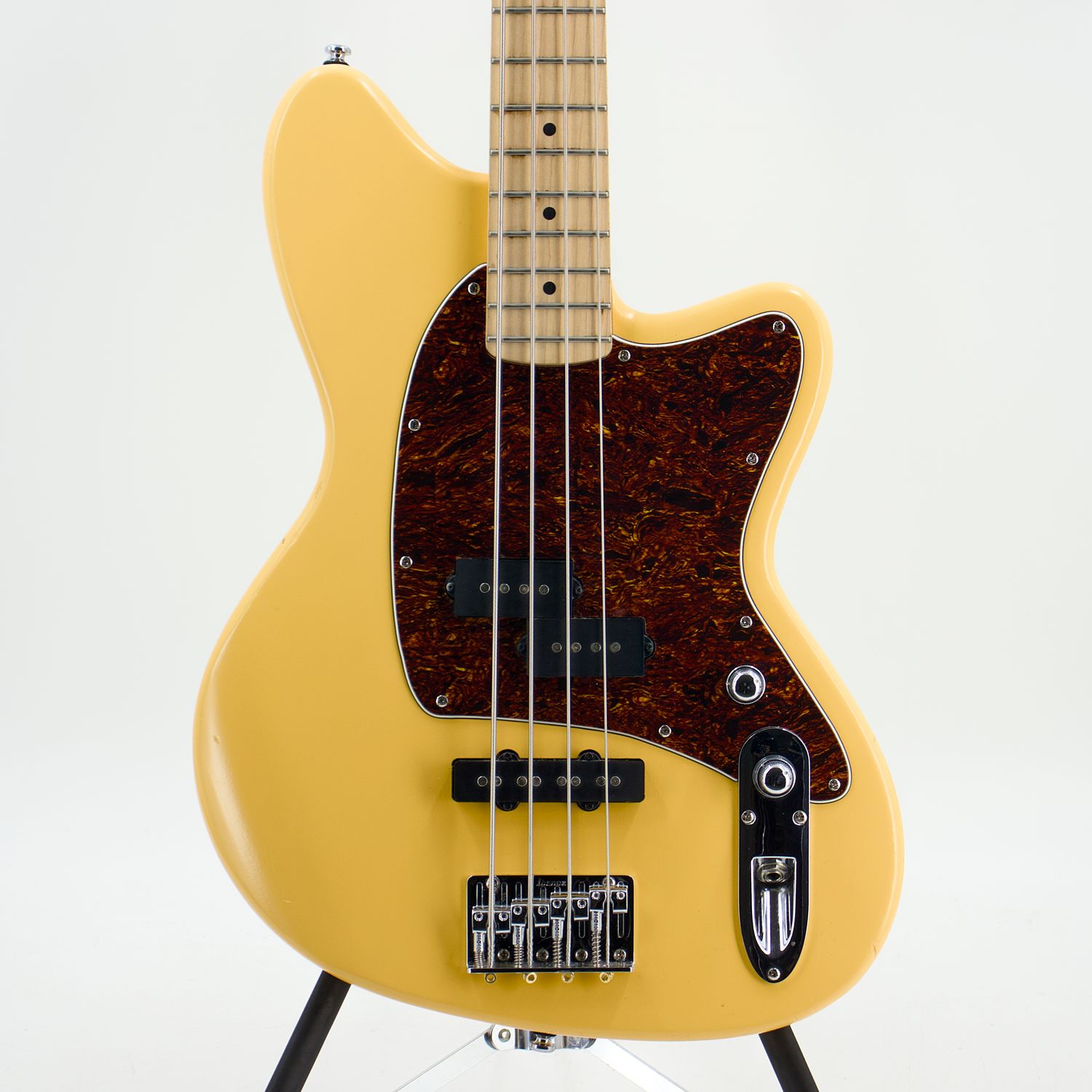 Used Ibanez TMB100M Mustard Yellow Flat Maple Fingerboard Electric Bass Guitar - Very Good