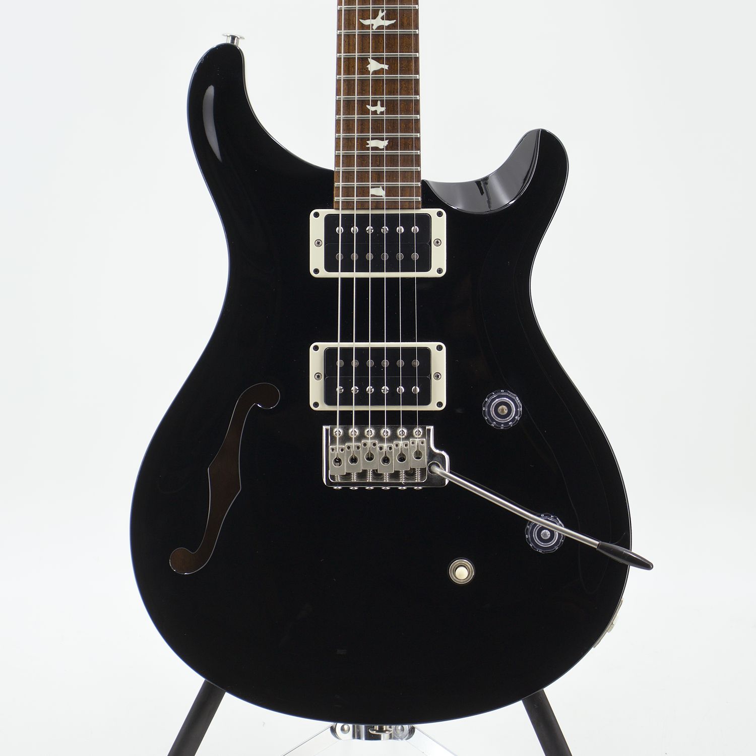 Used PRS CE 24 Semi-Hollow Black Electric Guitar w/Gig Bag