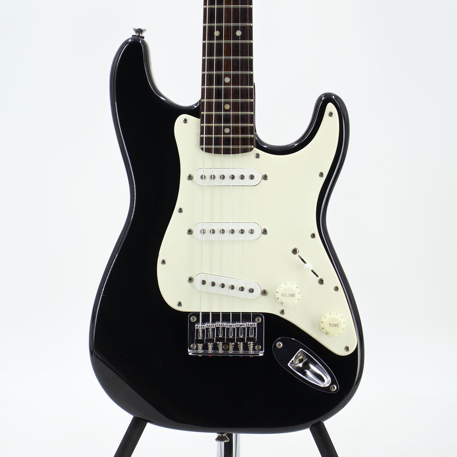 Used Squier Mini Stratocaster Black Electric Guitar Laurel Fingerboard