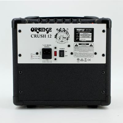 Used Orange Crush 12 Black Guitar Amp w/IEC Power Cable