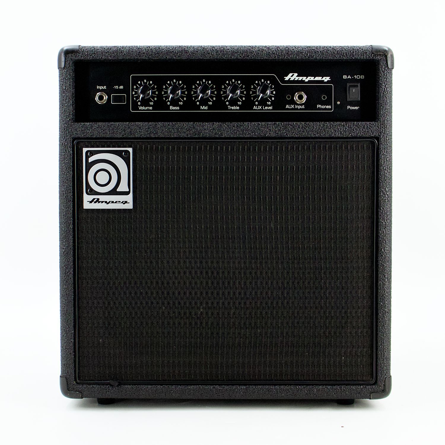 Used Ampeg BA-108 V2 Black Bass Combo Amp w/IEC Cable