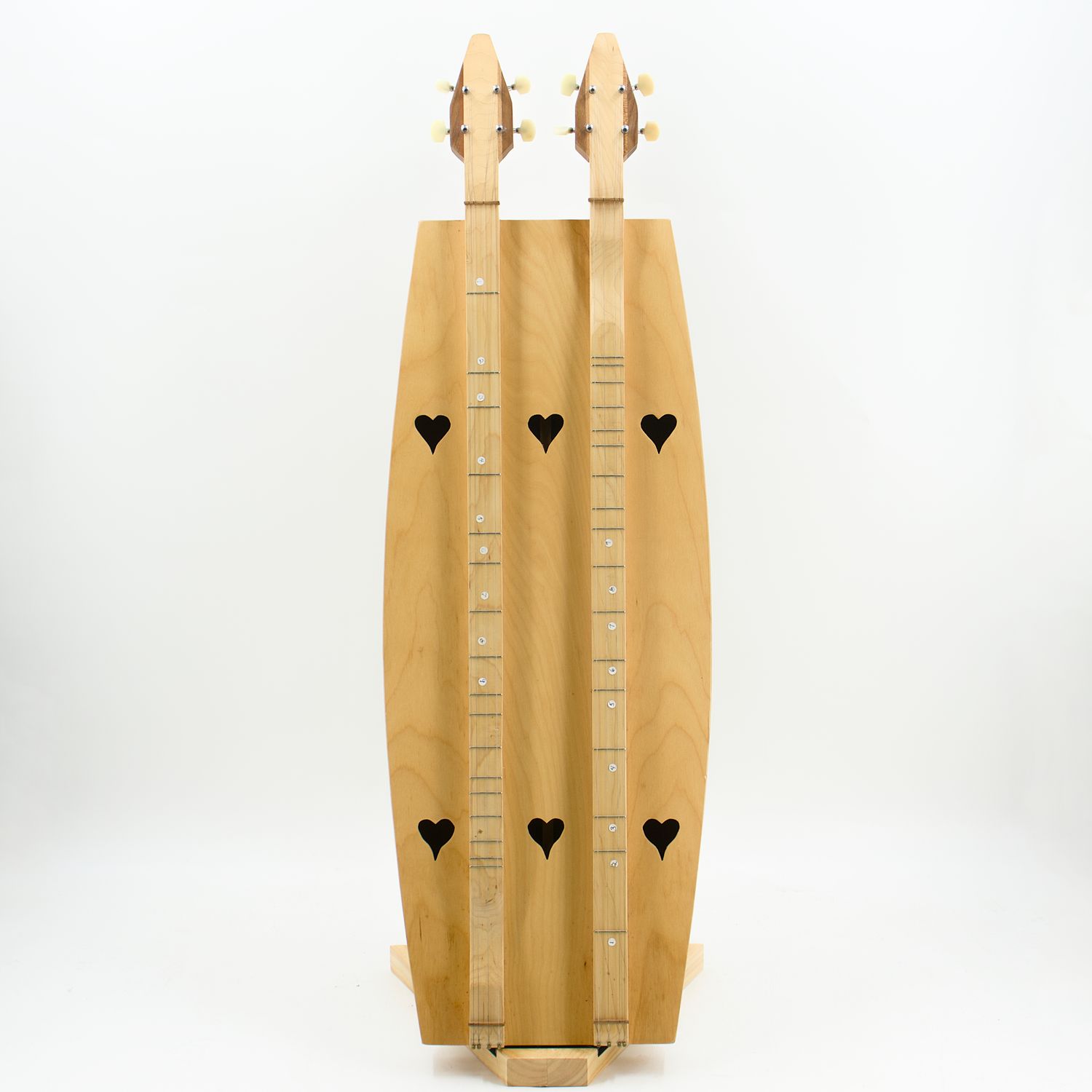 Used J. Folks BFVC Natural Double-Neck/Couples Dulcimer