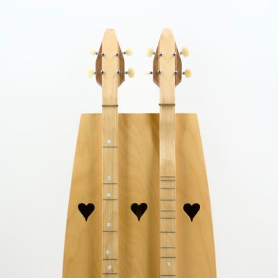 Used J. Folks BFVC Natural Double-Neck/Couples Dulcimer