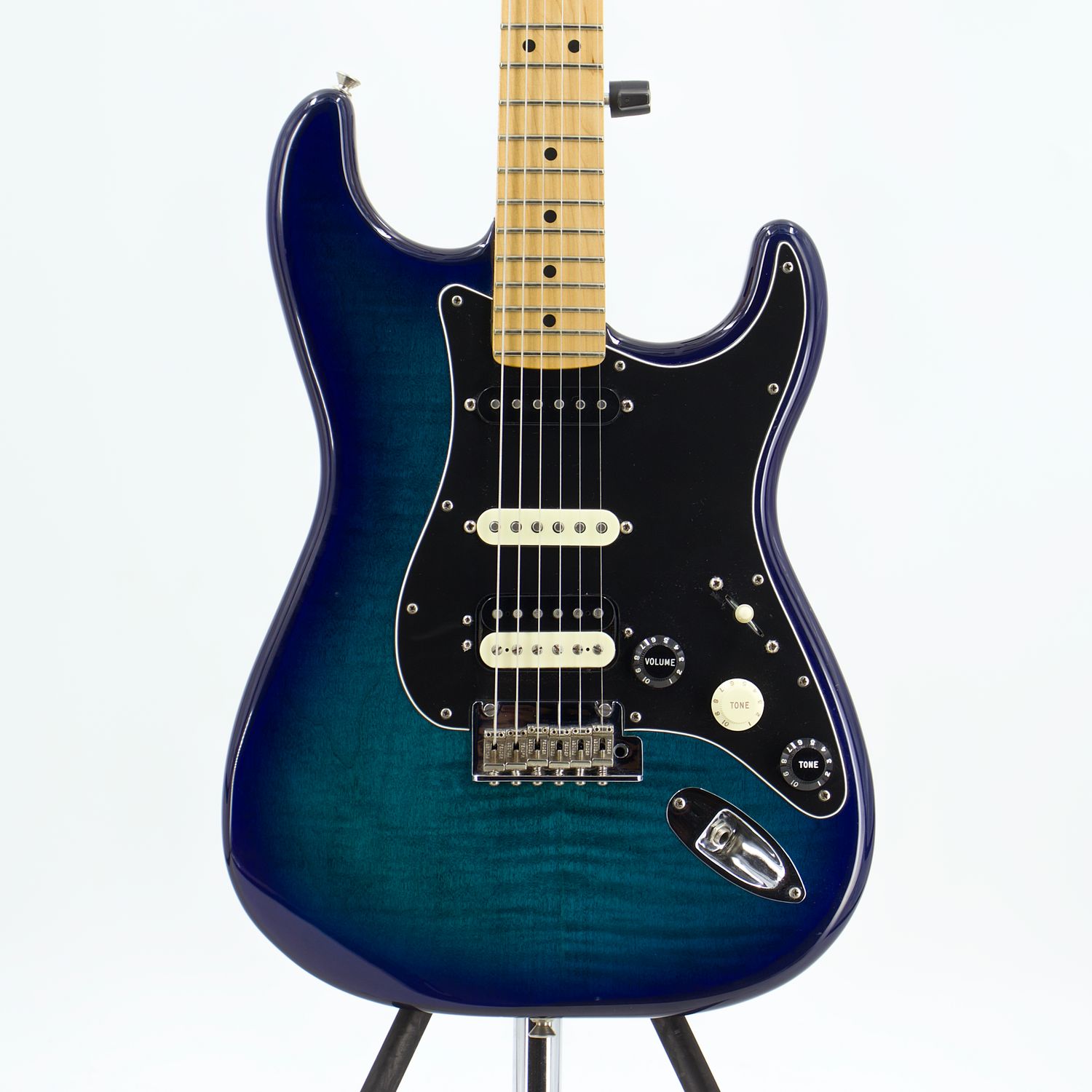 Used Fender Limited Edition Player Stratocaster HSS Plus Top Blue Burst Electric Guitar