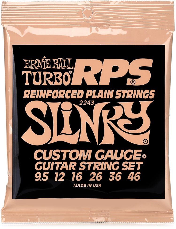 Ernie Ball - Turbo Slinky RPS Nickel Wound Electric Guitar Strings 9.5-46 Gauge