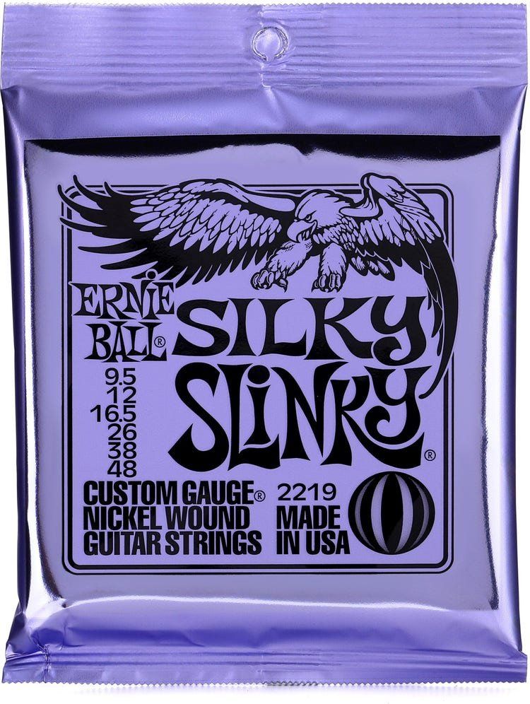 Ernie Ball - Silky Slinky Nickel Wound Electric Guitar Strings 9.5-48 Gauge