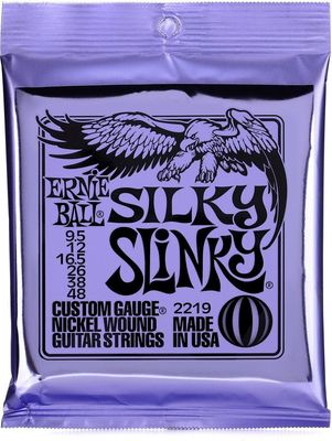 Ernie Ball - Silky Slinky Nickel Wound Electric Guitar Strings 9.5-48 Gauge