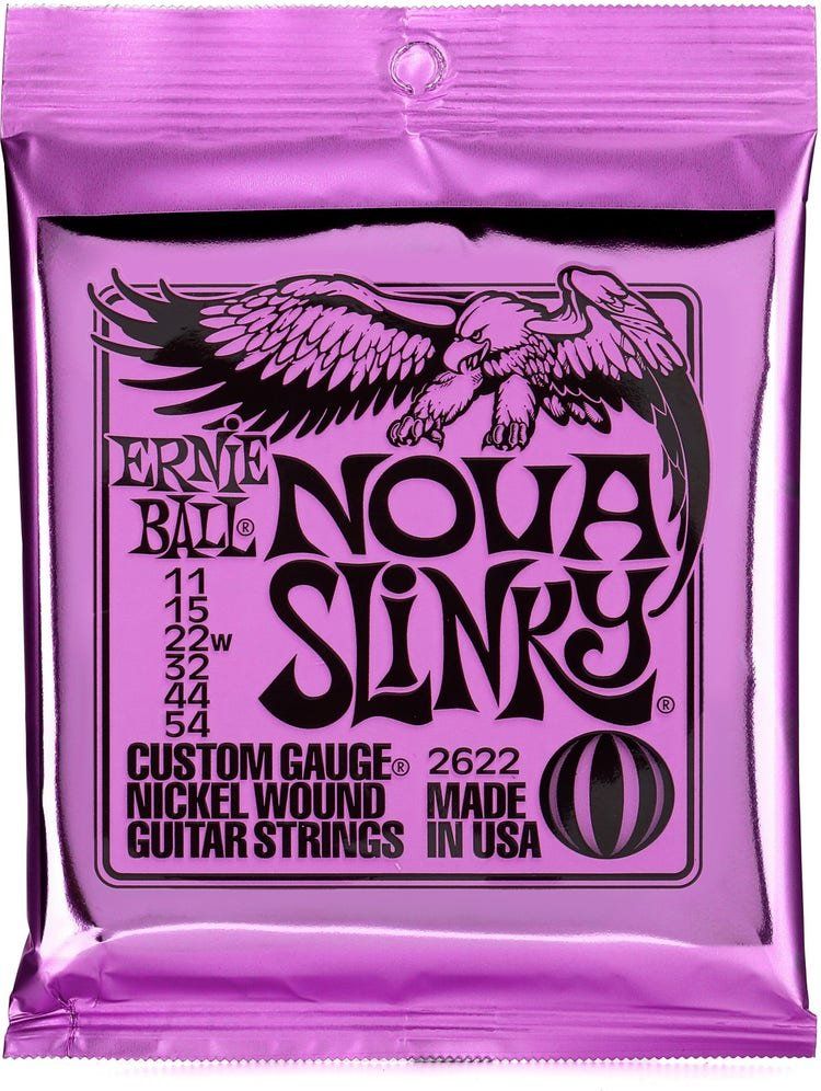 Ernie Ball - Nova w/ Wound G Slinky Nickel Wound Electric Guitar Strings 11-54 Gauge