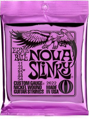 Ernie Ball - Nova w/ Wound G Slinky Nickel Wound Electric Guitar Strings 11-54 Gauge