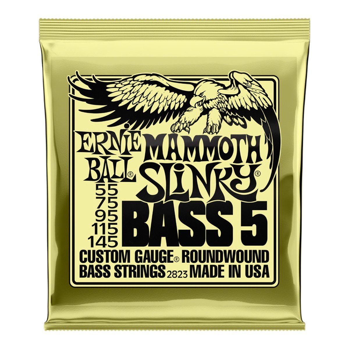 Ernie Ball - Mammoth Slinky Nickel Wound 5-String Electric Bass Strings 55-145 Gauge
