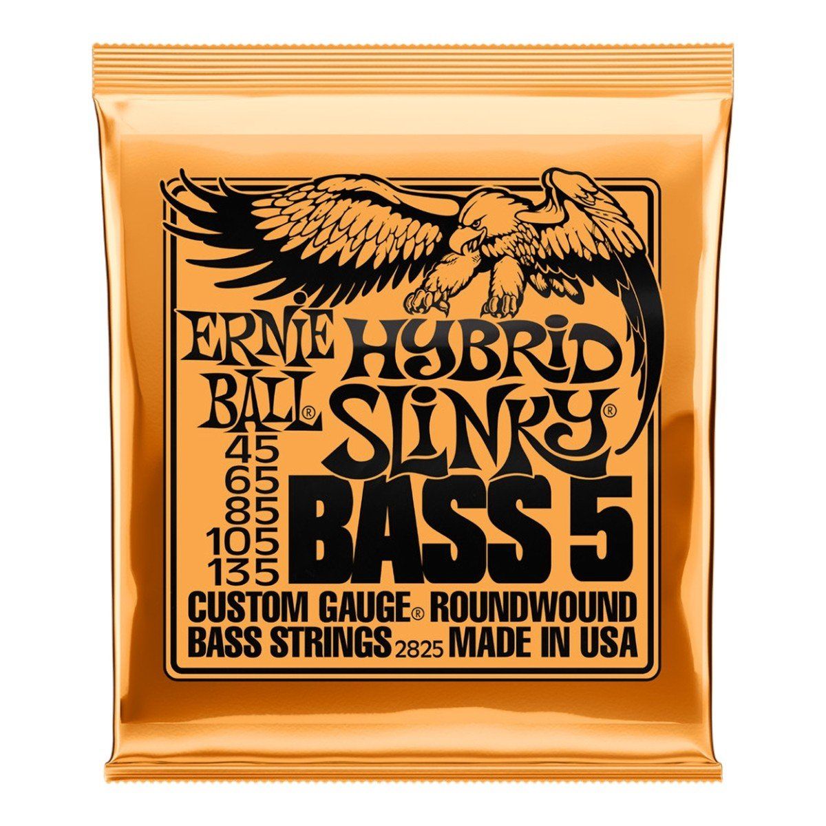 Ernie Ball - Hybrid Slinky Nickel Wound 5-String Electric Bass Strings 45-135 Gauge
