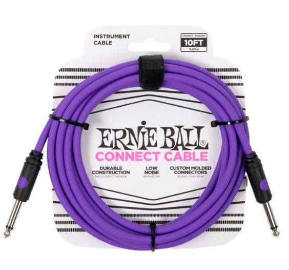 Ernie Ball - 10ft Connect Cable Instrument Cable - Purple