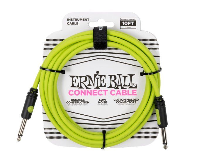 Ernie Ball - 10ft Connect Cable Instrument Cable - Green
