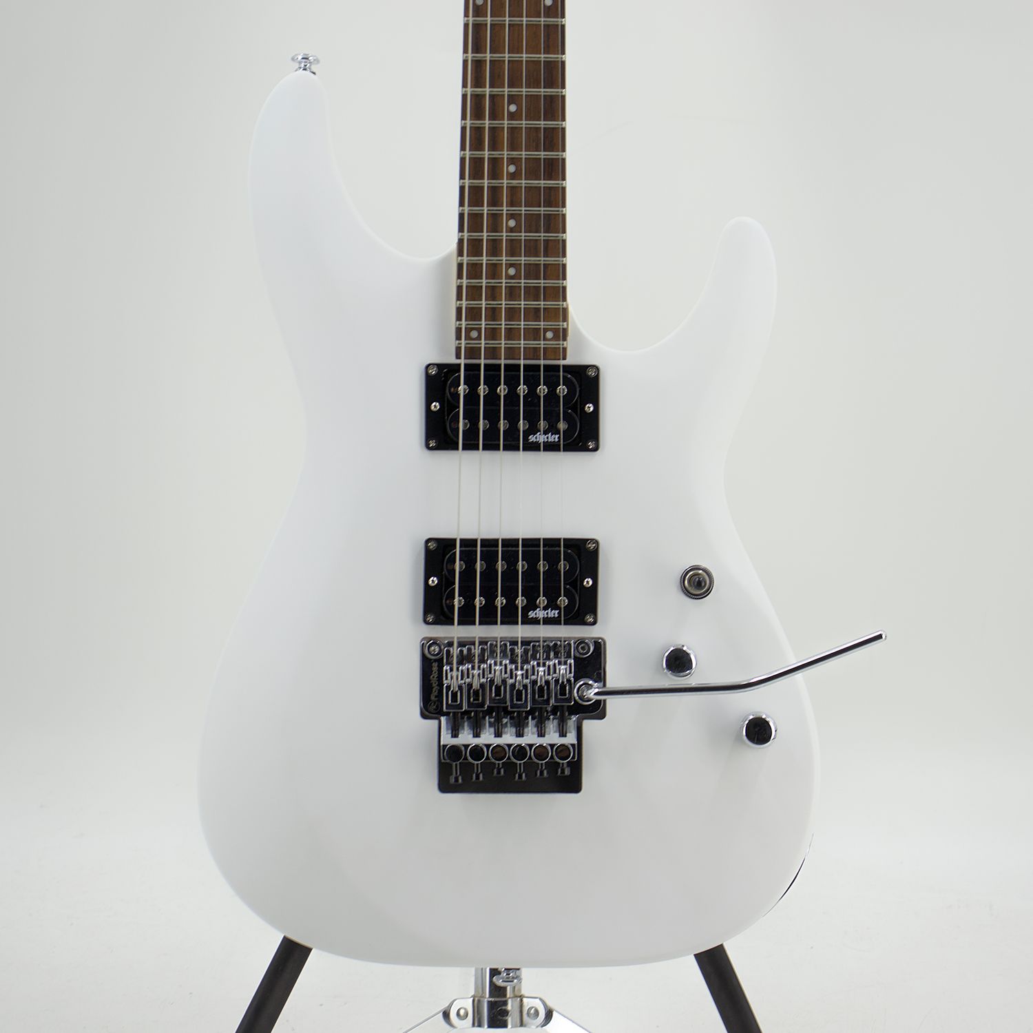 Used Schecter C-6 FR Deluxe Satin White Electric Guitar - Very Good Condition