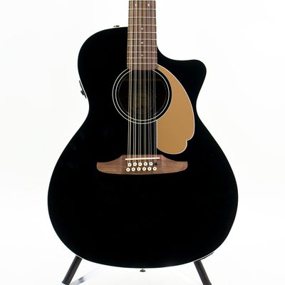 Used Fender Villager 12-String V3 Black Acoustic Guitar w/ Fishman Presys - Very Good