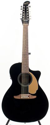 Used Fender Villager 12-String V3 Black Acoustic Guitar w/ Fishman Presys - Very Good