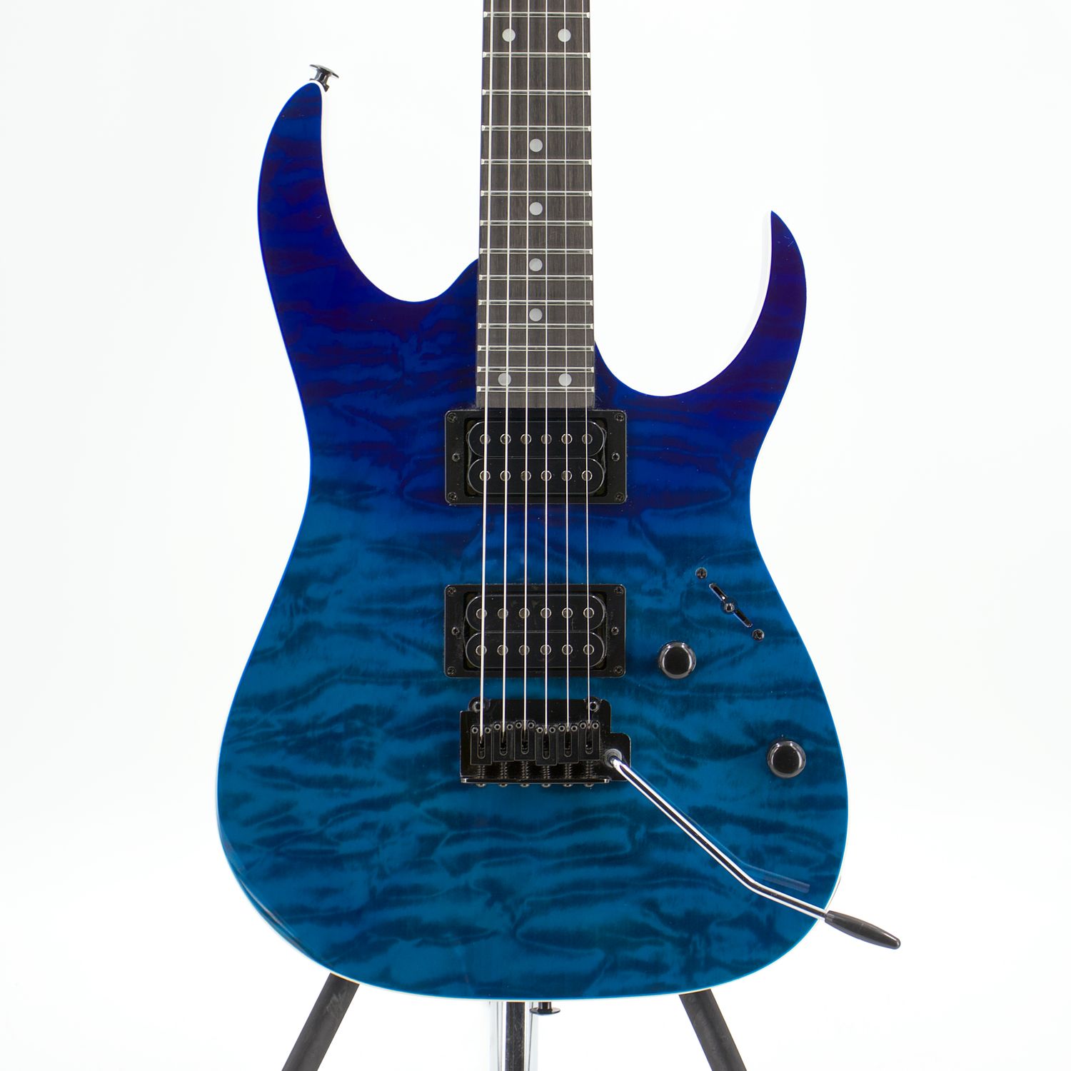 Used Ibanez GRG120QASP Blue Gradation Electric Guitar - Good Condition