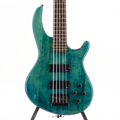 Used Dean Edge Q5 Trans Blue 5-String Electric Bass Guitar - Good Condition