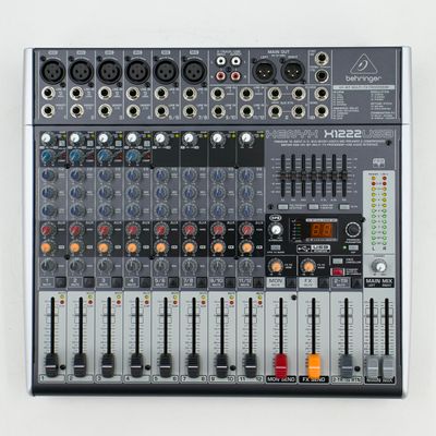 Used Behringer Xenyx X1222USB Black Analog Mixer USB Audio Interface - Very Good