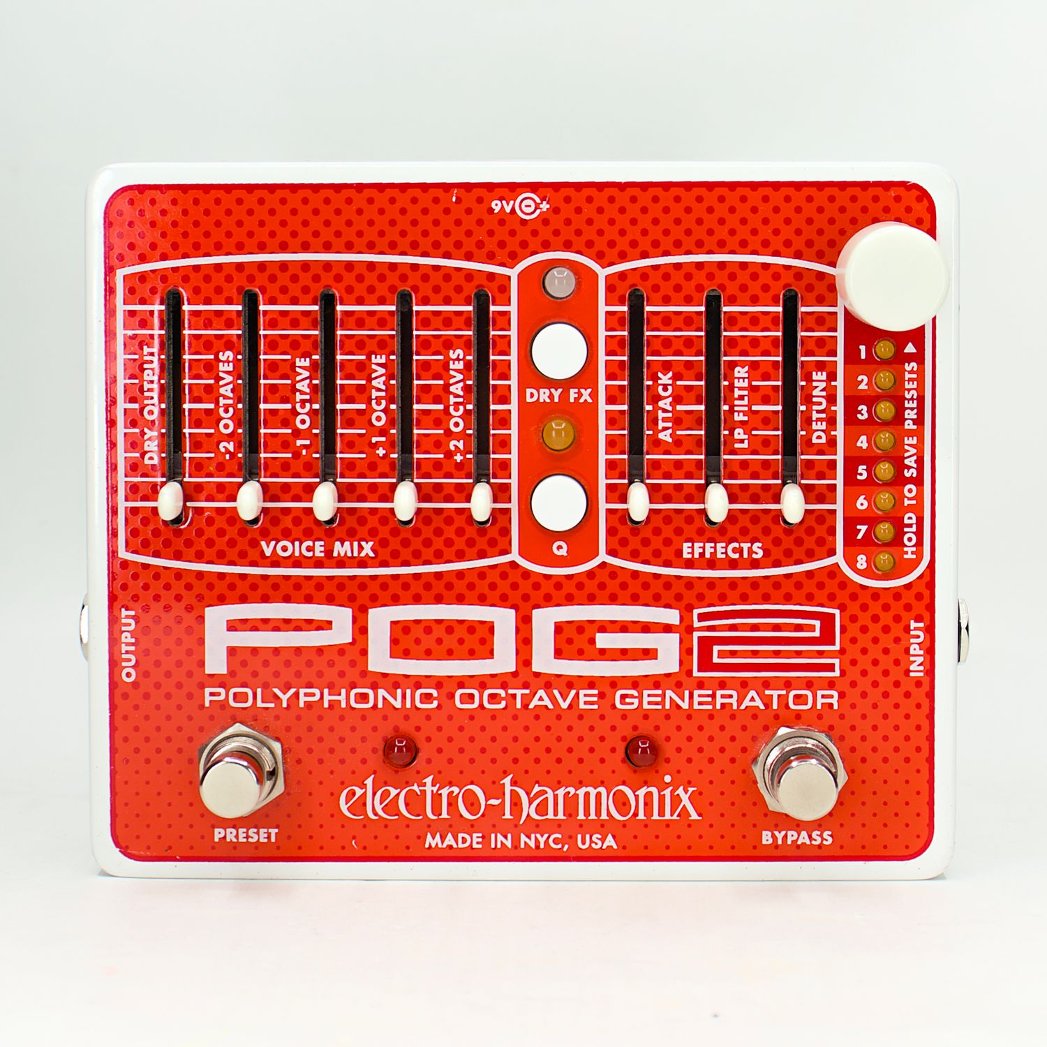 Used Electro-Harmonix POG2 Polyphonic Octave Generator Guitar Effects Pedal - Very Good