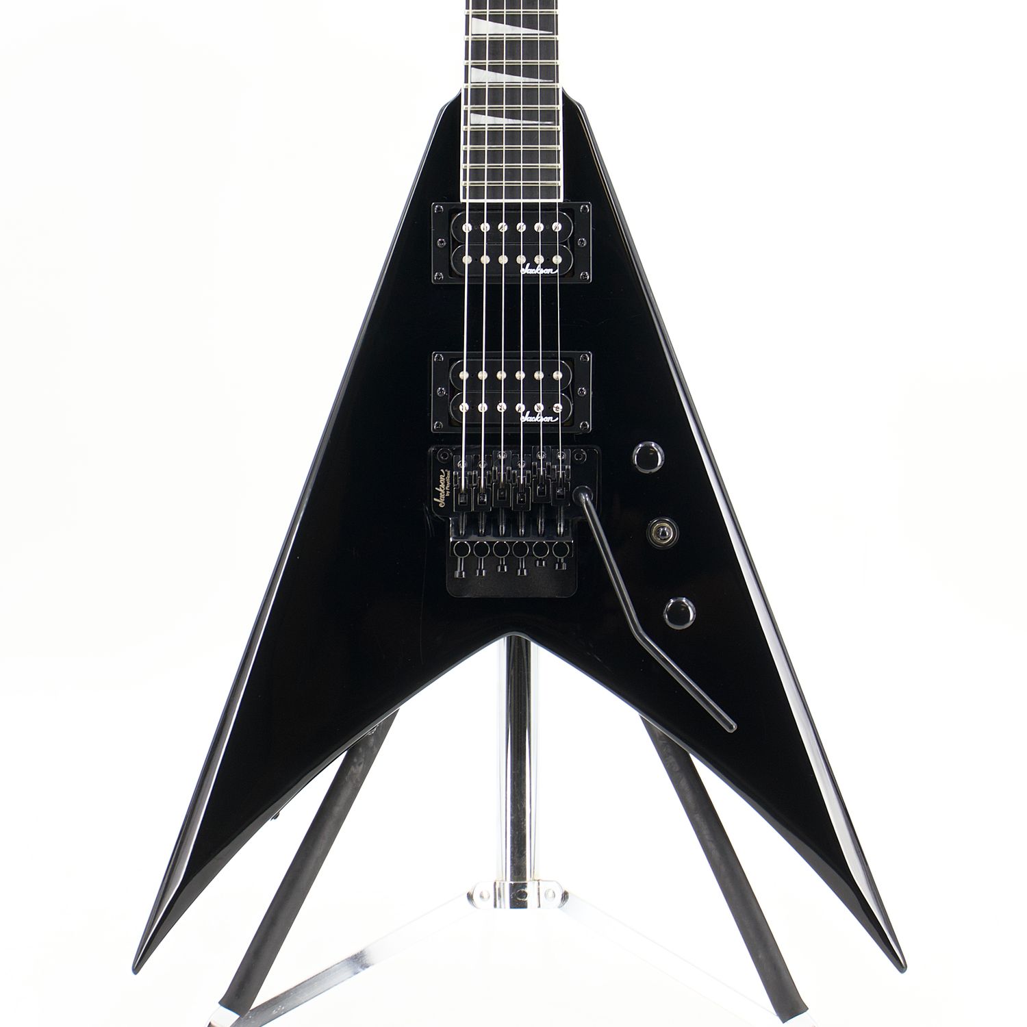 Used Jackson King V JS32 Gloss Black Electric Guitar Very Good Condition
