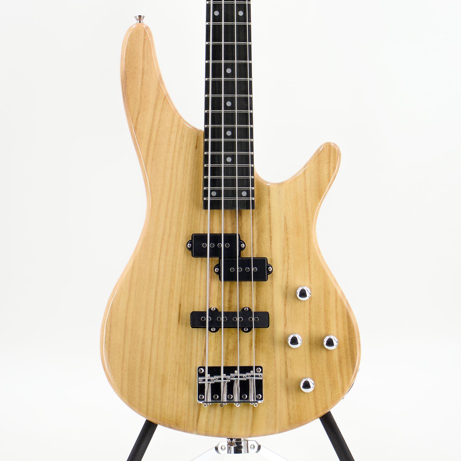 Used Glarry GIB Natural Gloss Electric Bass - Very Good Condition