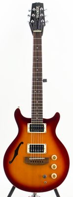 Used Hamer Duotone Cherry Sunburst Electric Guitar w/ Ovation Piezo Bridge