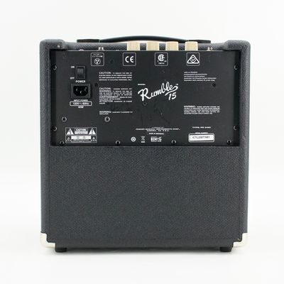Used Fender Rumble 15 Black/Silver Bass Combo Amp w/Power Cord