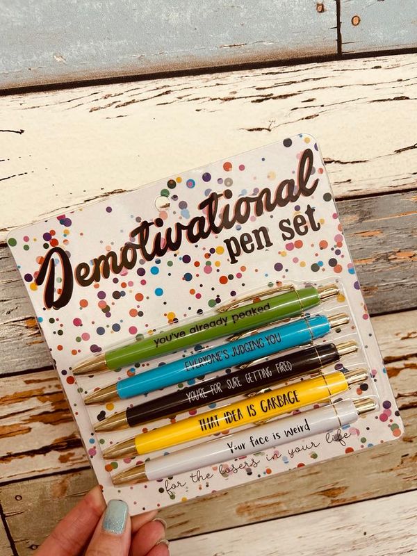 &quot;Demotivational&quot; Pen Set