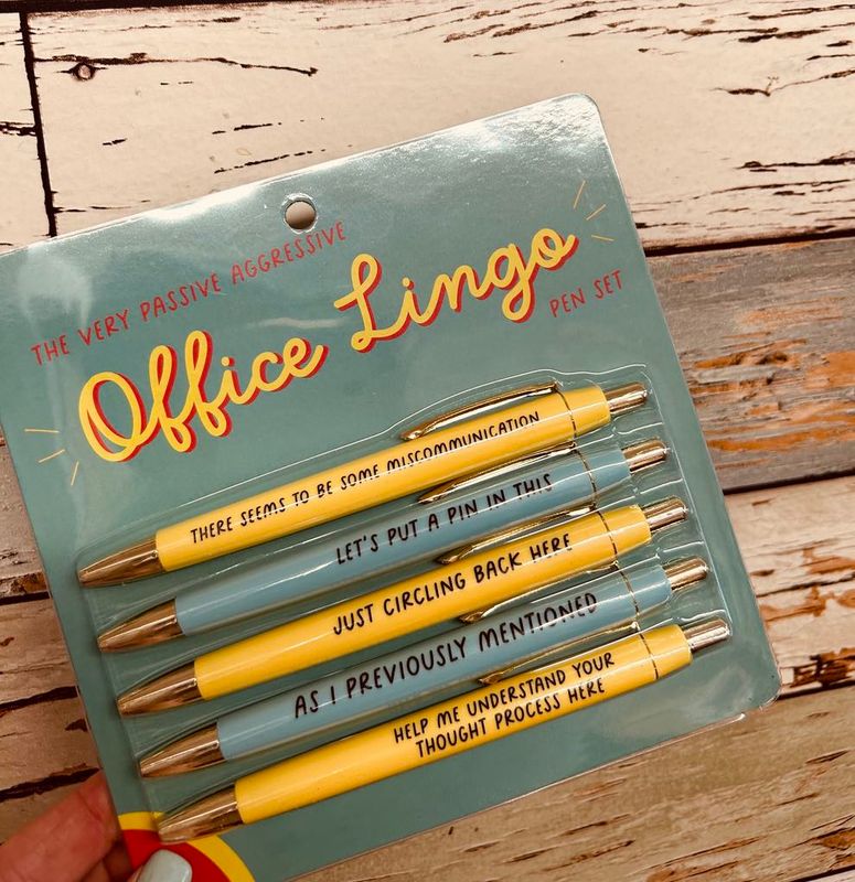 &quot;Office Lingo&quot; Pen Set