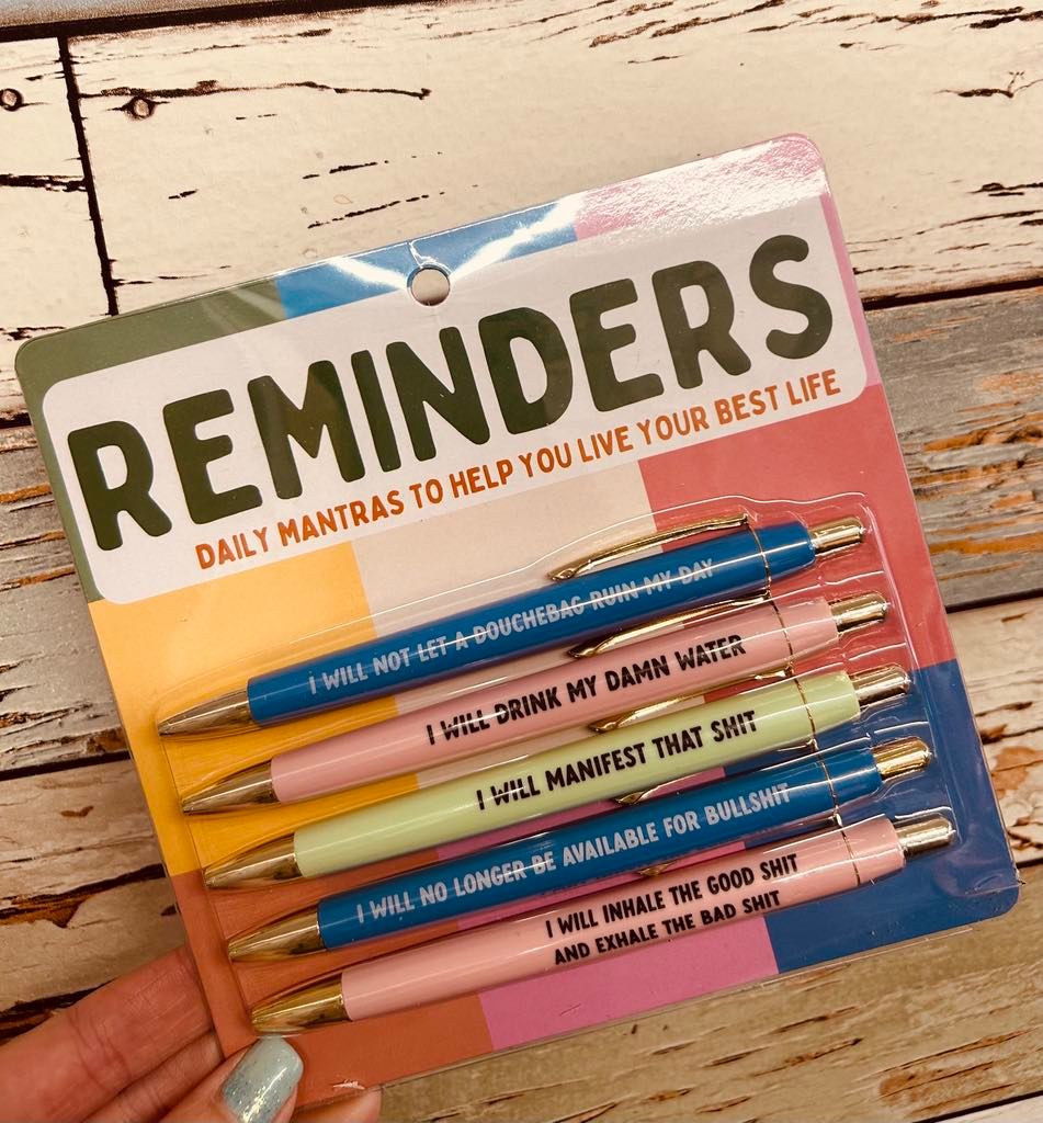 &quot;Reminders&quot; Pen Set