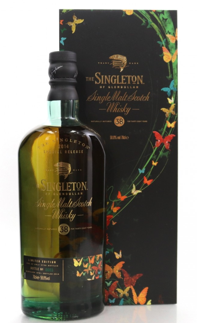 SINGLETON GLENDULLAN 38 YEAR CASK STRENGTH SINGLE MALT SCOTCH 750ML