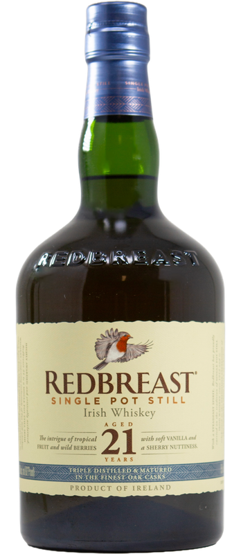 REDBREAST 21 YEAR SINGLE POT STILL IRISH WHISKEY 750ML