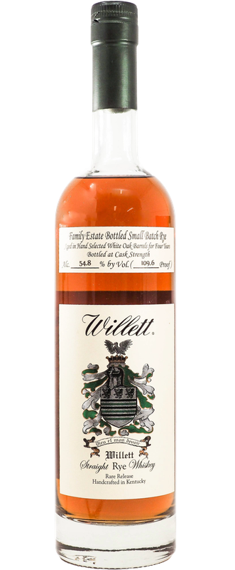 WILLETT FAMILY ESTATE 4 YEAR RYE 750ML