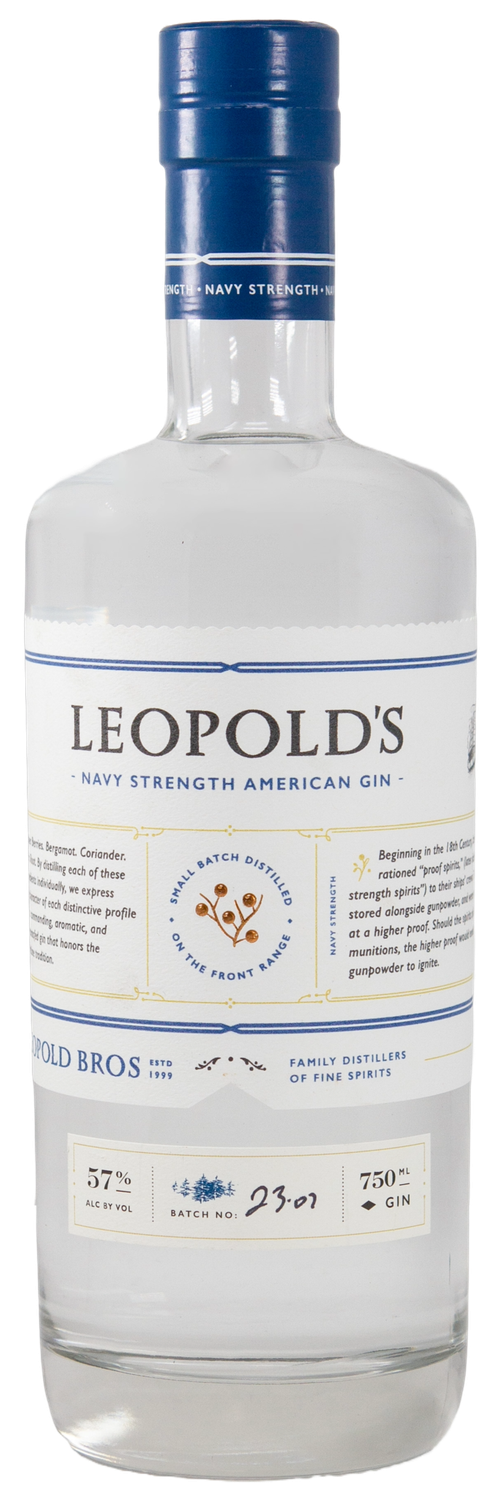 LEOPOLD BROS. NAVY STRENGTH GIN 750ML