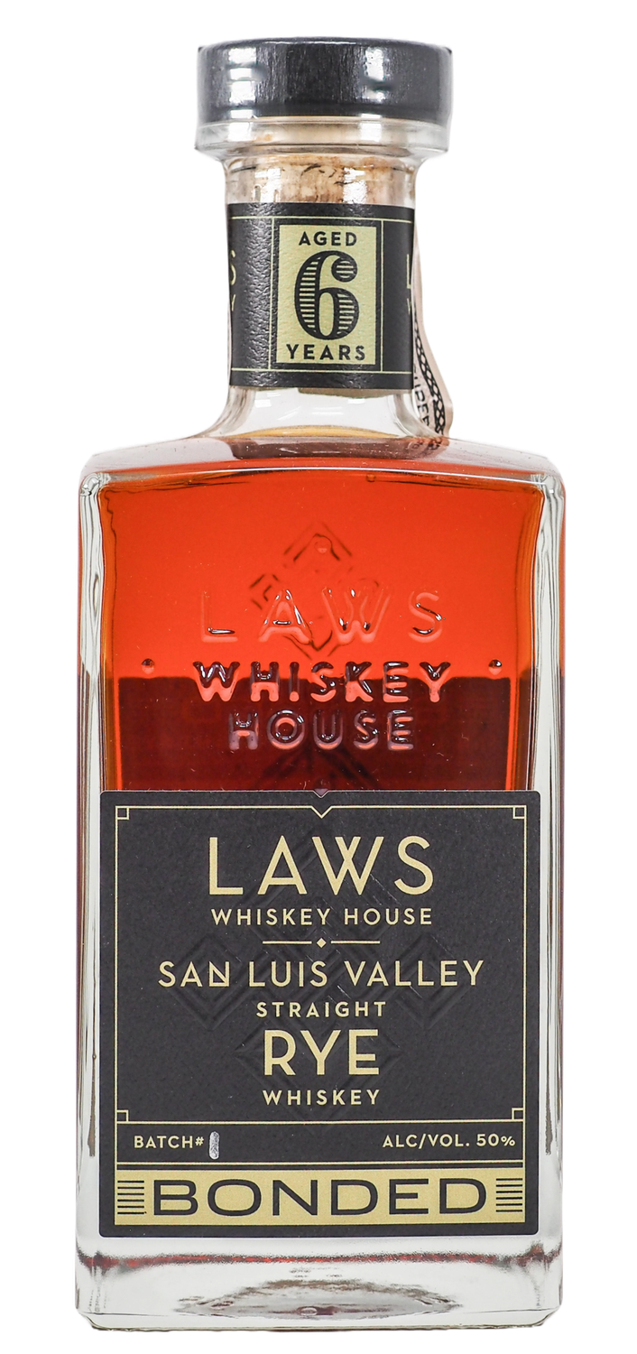LAWS WHISKEY HOUSE SAN LUIS VALLEY BONDED 6 YEAR RYE WHISKEY 750ML