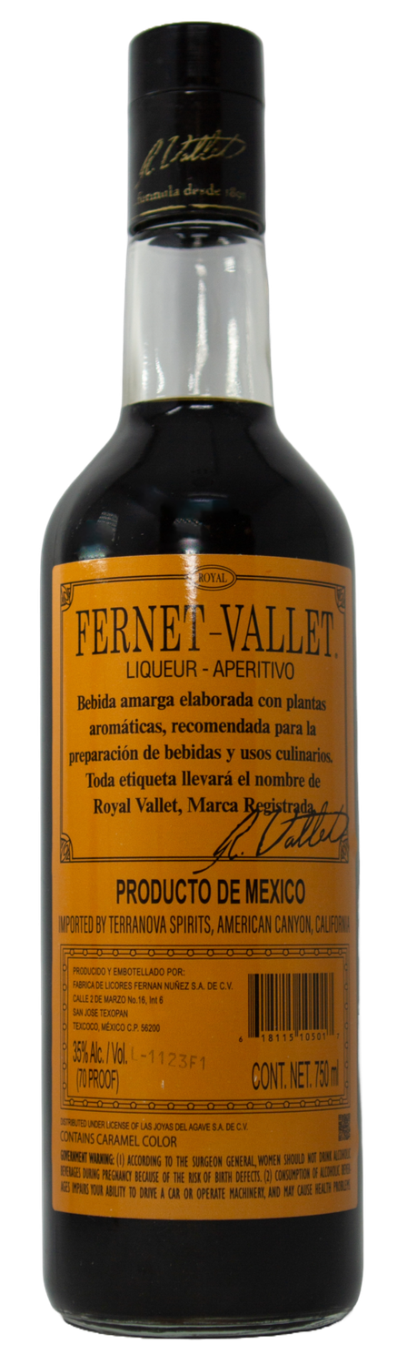 FERNET VALLET 70 PROOF 750ML