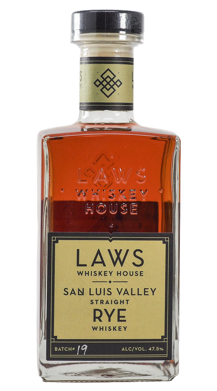 LAWS WHISKEY HOUSE SAN LUIS VALLEY STRAIGHT RYE WHISKEY 750ML
